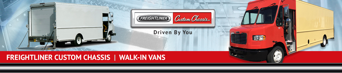 Freightliner Custom Chassis "Driven By You" with two custom walk-in vans